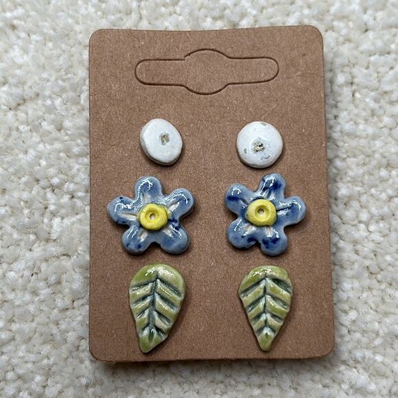 Forget-me-not Earring Set [Handmade] - Picture 3 of 6